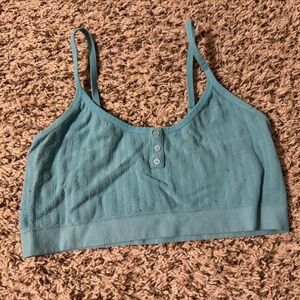 Colsie Ribbed Bralette Dusty Teal